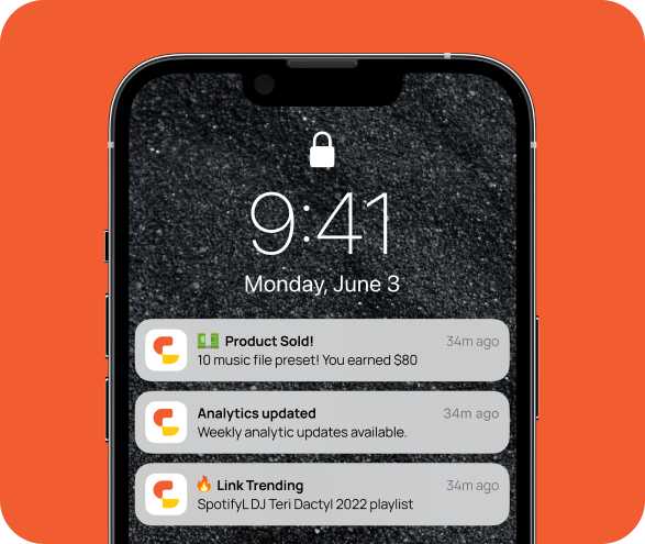 Graphic displaying Clak notifications on smartphone
